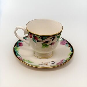 Vintage Lenox Birds of America Collection Cup & Saucer Chickadee 1993 Rare